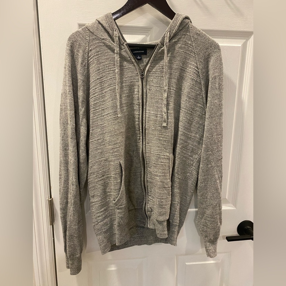 J Crew Gray Zip Up Hoodie